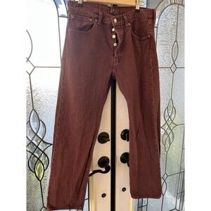 Levi's 501 Men's Jeans Button Fly, Straight Leg, Chocolate Brown W32L29 NWOT